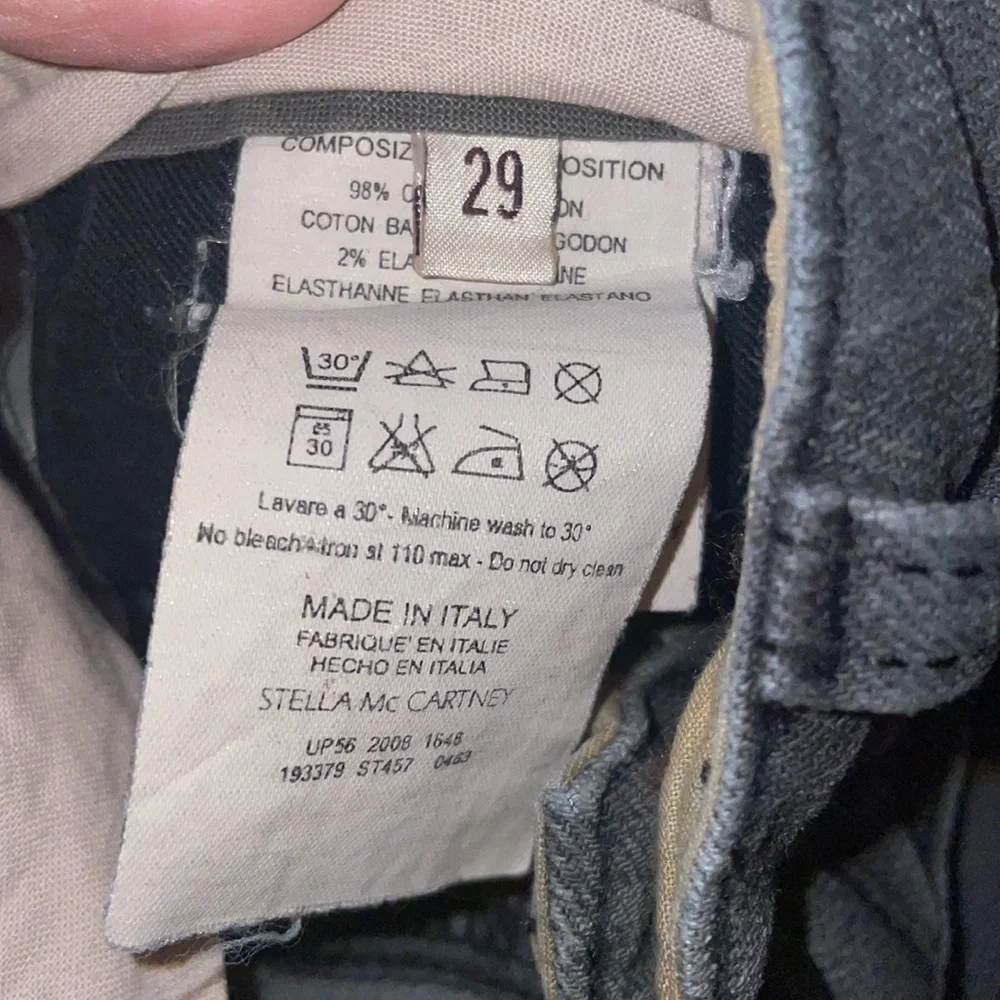 Stella McCartney luxury, grey, super skinny, zipper jeans sz. 29 - Picture 6 of 6